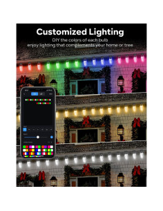 Luces de Navidad C9 Inteligentes RGB 150LED 30.18M Control APP 2