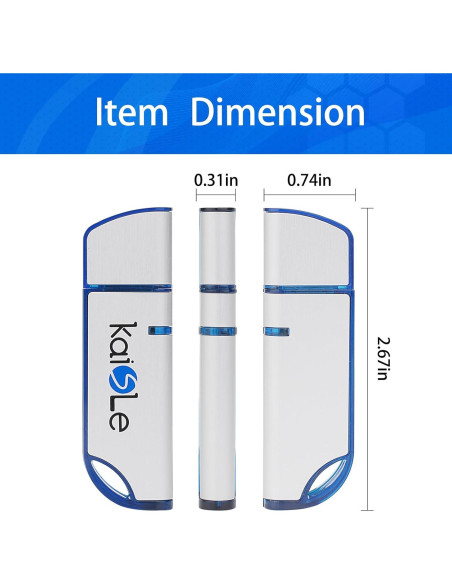 Unidad Flash USB 64GB KAISLE Portátil con Llavero Azul Unidad Flash USB 64GB KAISLE Portátil con Llavero Azul