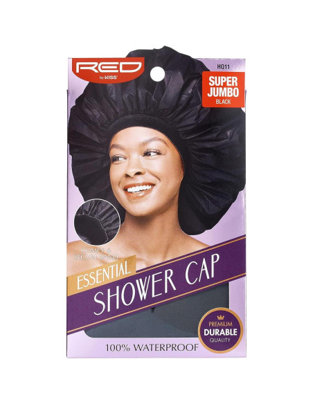 Gorro de Ducha Impermeable Red by Kiss Super Jumbo