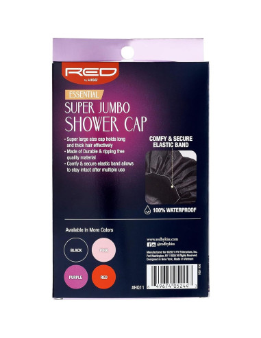 Gorro de Ducha Impermeable Red by Kiss Super Jumbo