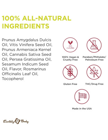 Aceite de Masaje Comestible Earthly Body 236.59 ml - Plátano