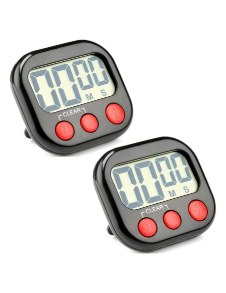 Paquete de 2 Temporizadores Digitales de Cocina Rumcnjen