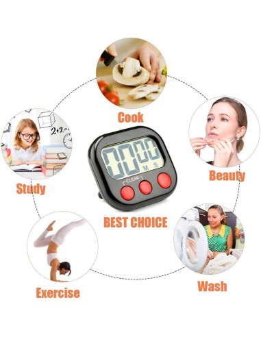 Paquete de 2 Temporizadores Digitales de Cocina Rumcnjen