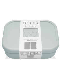 Caja Bento de Silicona AliOli Azul 3 Compartimentos 946 ml