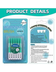 Palillos de Hilo Dental AxiyanX 60PCS con Estuche Portátil 2