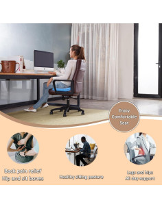 Almohada en forma de dona Hshbxd para dolor de coxis 40x40 cm 2