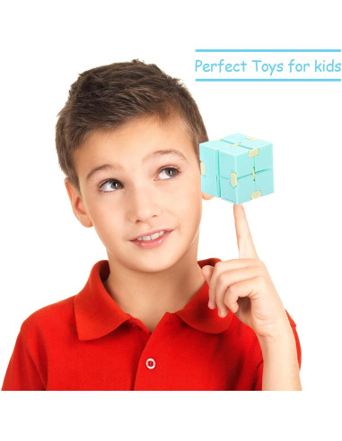 12 Piezas Cubos Infinito Antiestrés Gejoy 4x4 cm Plástico ABS
