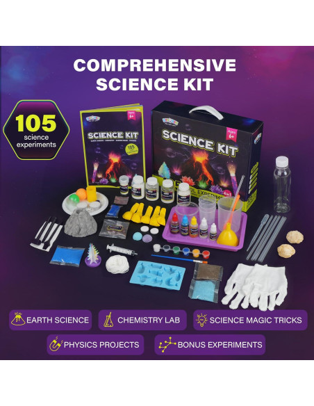Kit de Ciencia BenBen 105 Experimentos Educativos para Niños