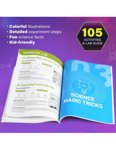 Kit de Ciencia BenBen 105 Experimentos Educativos para Niños