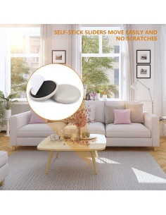 Deslizadores de Muebles Autoadhesivos EASTWONDER 24PCS 3.18cm 2