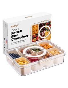 Caja de Snacks Aoshet 8 Compartimentos Apta para Lavavajillas