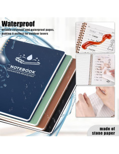 Cuaderno Espiral Koogel A5 Impermeable 60 Hojas Negro 2