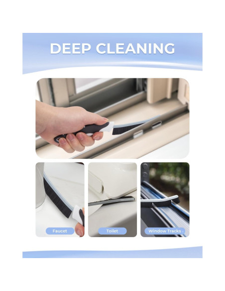 Cepillos de limpieza de ranuras CLEANGOR, 3 unidades, negro Cepillos de limpieza de ranuras CLEANGOR, 3 unidades, negro