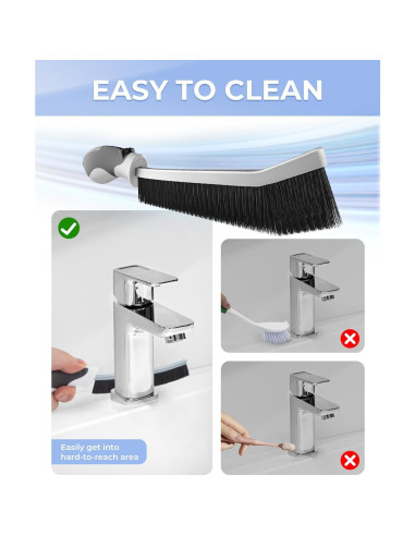 Cepillos de limpieza de ranuras CLEANGOR, 3 unidades, negro