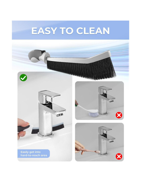 Cepillos de limpieza de ranuras CLEANGOR, 3 unidades, negro Cepillos de limpieza de ranuras CLEANGOR, 3 unidades, negro