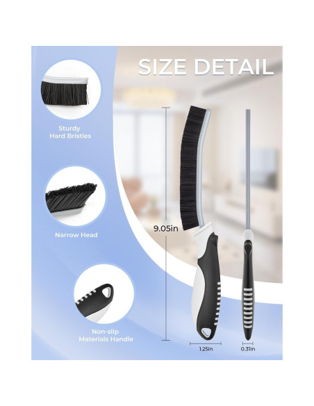 Cepillos de limpieza de ranuras CLEANGOR, 3 unidades, negro Cepillos de limpieza de ranuras CLEANGOR, 3 unidades, negro