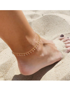 Cadena de Tobillo Dremmy Studios Oro 14k con Ojo Maligno 2