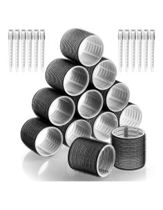 Rizadores de Cabello Jumbo Acejoz 12 Piezas con Clips Acero