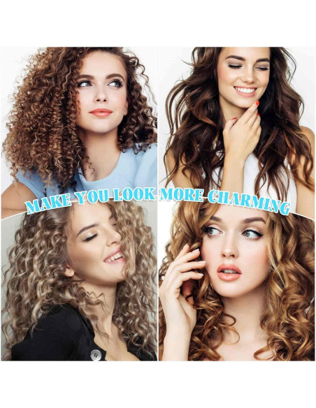 Rizadores de Cabello Jumbo Acejoz 12 Piezas con Clips Acero