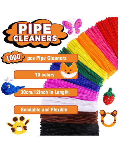 Limpiapipas Magipipe 1000PCS Multicolor 30.48cm x 6mm