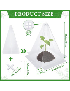 Cloches de Jardín Niuyhe 20 Piezas Protectores de Plántulas 2
