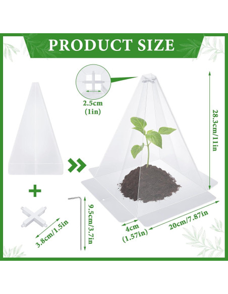 Cloches de Jardín Niuyhe 20 Piezas Protectores de Plántulas