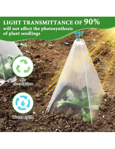Cloches de Jardín Niuyhe 20 Piezas Protectores de Plántulas