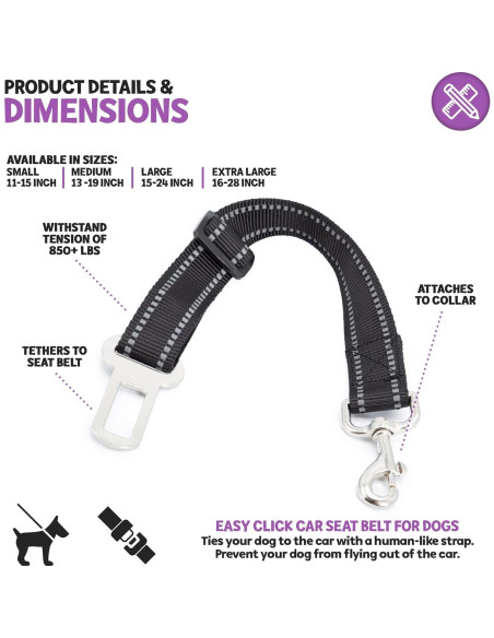 Cinturón de Seguridad para Perros Poodle Pet Grande Ajustable Cinturón de Seguridad para Perros Poodle Pet Grande Ajustable