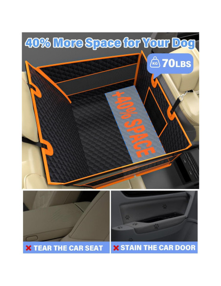 Asiento de Coche para Perros Grandes Instraella Negro 69.85x54.86cm