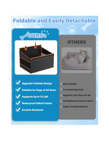 Asiento de Coche para Perros Grandes Instraella Negro 69.85x54.86cm