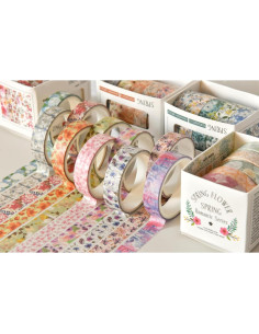 Conjunto de Cinta Washi YUBX Flores 30 Rollos 10mm x 2m 2