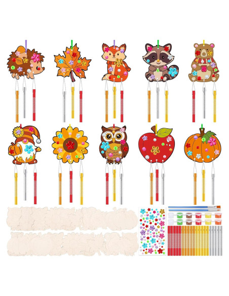 Kit de Campanas de Viento JellyArch 30 Piezas Otoño Manualidades