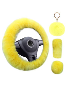 Juego de Fundas de Volante Esponjosas YSLSLOO 38cm Amarillo