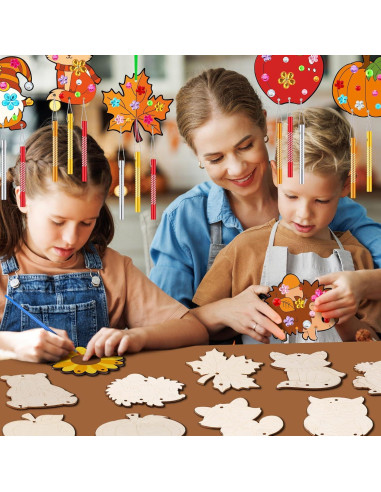 Kit de Campanas de Viento JellyArch 30 Piezas Otoño Manualidades