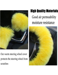 Juego de Fundas de Volante Esponjosas YSLSLOO 38cm Amarillo 2