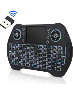 Teclado Inalámbrico MicroTech con Touchpad y Retroiluminación 2