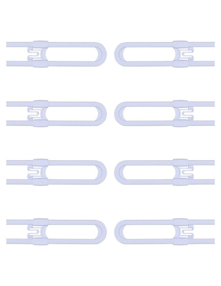 Cerraduras de Seguridad para Gabinetes OKEFAN - 8 Unidades Blancas