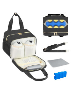 Bolsa de Enfriamiento de Leche Materna PIIOSER Negra 6 Biberones