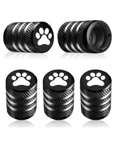 Tapa de Válvula de Neumático Fogfar 5 PCS Aluminio Negro