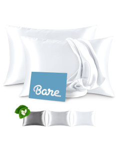 Funda de Almohada de Seda Mulberry Bare Home - Paquete de 2