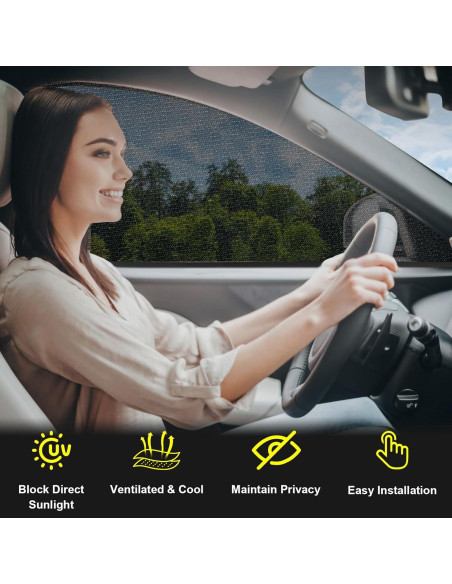Parasoles LSTRAGY para Ventanas de Auto, Paquete de 2, 119.4x52.1cm