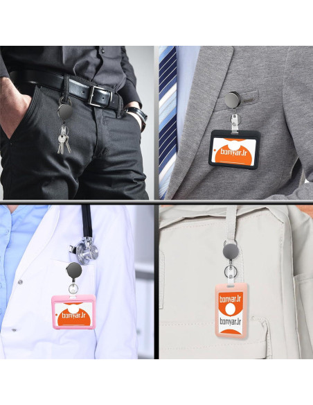 Paquete de 2 llaveros retráctiles metalicos bomyarJr 65 cm