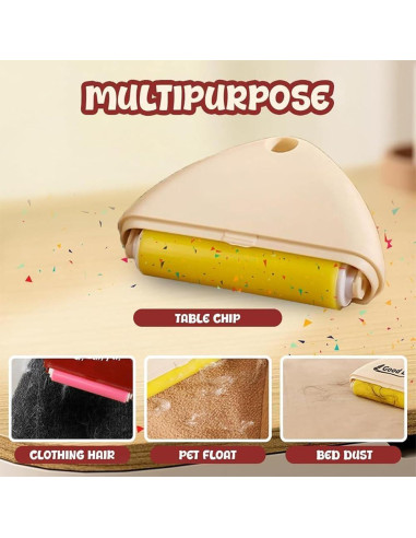 Rodillo de Pelusa Reutilizable para Pelo de Mascota - 4 Piezas