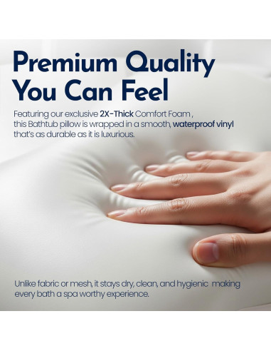 Almohada de Baño Epica Ovalada para Soporte de Cuello y Espalda