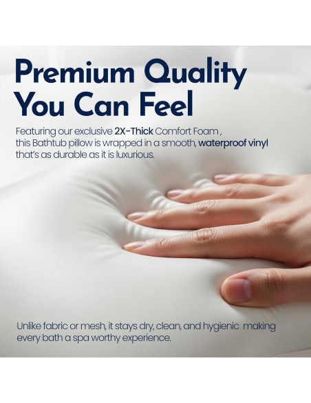 Almohada de Baño Epica Ovalada para Soporte de Cuello y Espalda