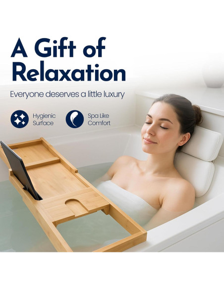 Almohada de Baño Epica Ovalada para Soporte de Cuello y Espalda