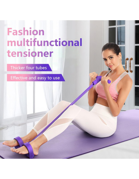 Banda de Resistencia Fitness TFLAOH 21 Tubos Rosa para Ejercicio