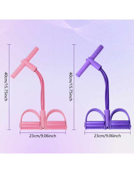 Banda de Resistencia Fitness TFLAOH 21 Tubos Rosa para Ejercicio