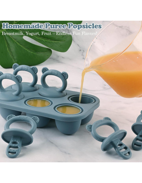 Moldes de Paletas de Silicona BokingOne 6 Cavidades Azul Moldes de Paletas de Silicona BokingOne 6 Cavidades Azul