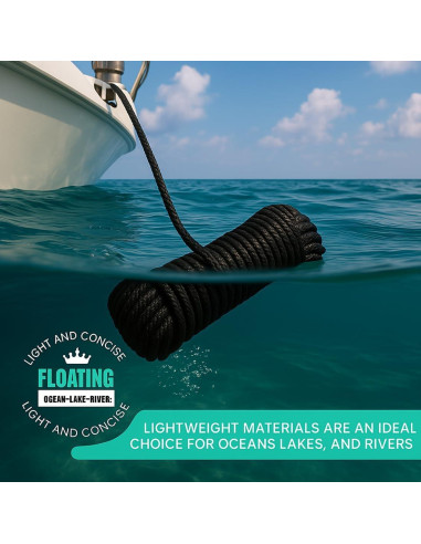 Cuerda de Nylon y Polipropileno 12.3 m PH PerkHomy Negra